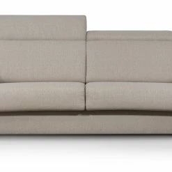 Canapé Convertible Avec Têtières Ajustables 3 Places En Tissu Taupe Et Bois Clair Avec Matelas 13 Cm GOYA -Canapé Soldes canape convertible avec tetieres ajustables 3 places en tissu taupe et bois clair avec matelas 13 cm goya 51771 62d7d310810be 1200 675