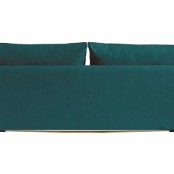 Canapé Convertible Scandinave 3 Places En Tissu Bleu Paon Et Bois Clair Avec Matelas 10 Cm CREEP -Canapé Soldes canape convertible scandinave 3 places en tissu bleu paon et bois clair avec matelas 10 cm creep 49564 6092c4b036701 1200 675
