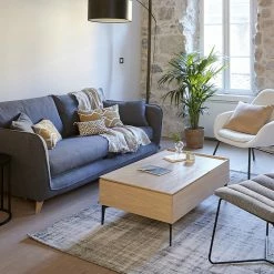 Canapé Convertible Scandinave 3 Places En Tissu Gris Anthracite Et Bois Clair Avec Matelas 10 Cm CREEP -Canapé Soldes canape convertible scandinave 3 places en tissu gris anthracite et bois clair avec matelas 10 cm creep 50822 63eb69119a238 1200 675