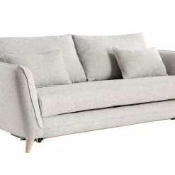 Canapé Convertible Scandinave 3 Places En Tissu Gris Chiné Et Bois Clair Avec Matelas 10 Cm CREEP -Canapé Soldes canape convertible scandinave 3 places en tissu gris chine et bois clair avec matelas 10 cm creep 49563 6093f411e7932 1200 675