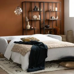 Canapé Convertible Scandinave 3 Places En Tissu Gris Chiné Et Bois Clair Avec Matelas 10 Cm CREEP -Canapé Soldes canape convertible scandinave 3 places en tissu gris chine et bois clair avec matelas 10 cm creep 49563 609a9e80f1fd6 1200 675