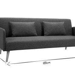 Canapé Convertible Scandinave 3 Places En Tissu Gris Foncé Et Bois Clair LULA -Canapé Soldes canape convertible scandinave 3 places en tissu gris fonce et bois clair lula 45495 5da089a17cd73 1200 675