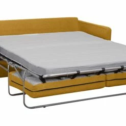 Canapé Convertible Scandinave 3 Places En Tissu Jaune Cumin Et Bois Clair Avec Matelas 10 Cm PAPEL -Canapé Soldes canape convertible scandinave 3 places en tissu jaune cumin et bois clair avec matelas 10 cm papel 52013 62416238ec802 1200 675