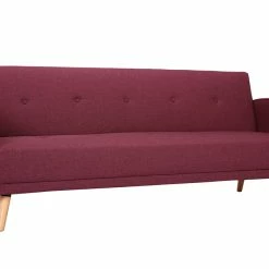 Canapé Convertible Scandinave 3 Places En Tissu Prune Et Bois Clair ULLA -Canapé Soldes canape convertible scandinave 3 places en tissu prune et bois clair ulla 23101 5c9ce25a5f245 1200 675