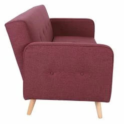 Canapé Convertible Scandinave 3 Places En Tissu Prune Et Bois Clair ULLA -Canapé Soldes canape convertible scandinave 3 places en tissu prune et bois clair ulla 23101 5c9ce25ce722f 1200 675