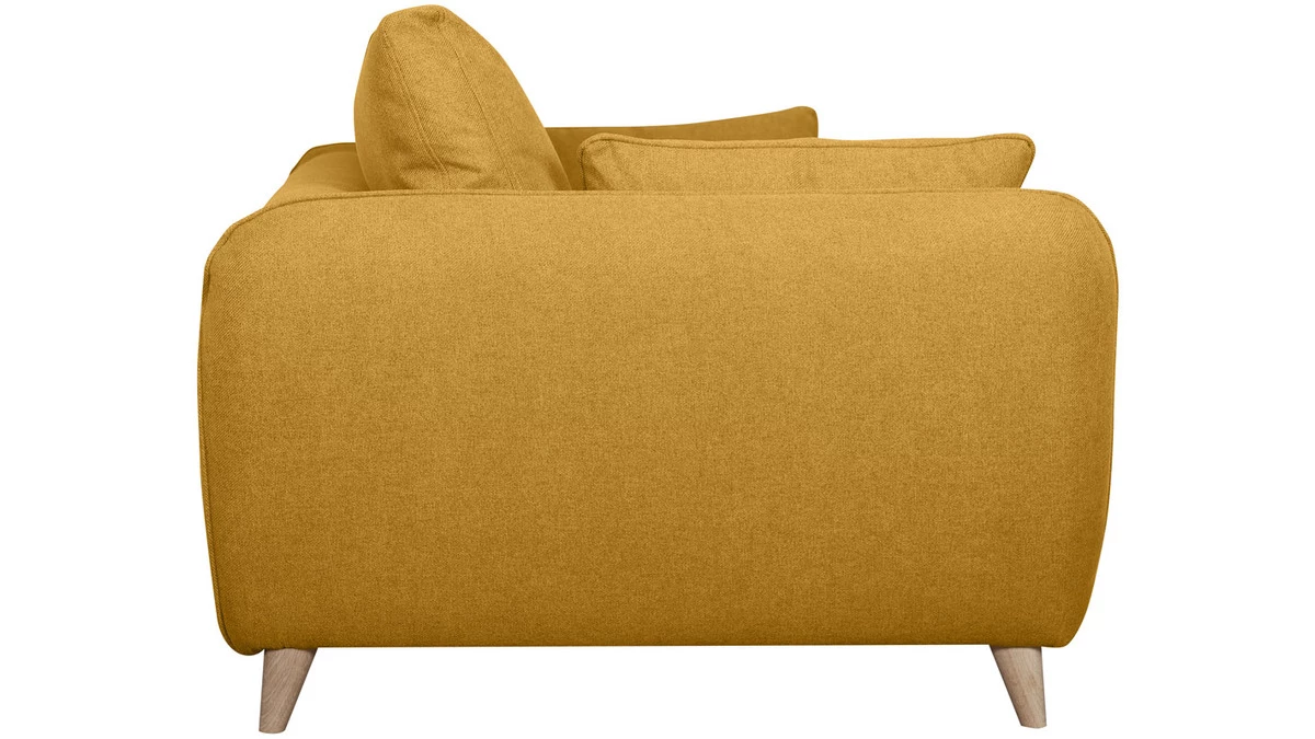Canapé Convertible Scandinave 3 Places Jaune Cumin Avec Matelas 10 Cm CREEP 6 Canapé Convertible Scandinave 3 Places Jaune Cumin Avec Matelas 10 Cm CREEP – Image 4