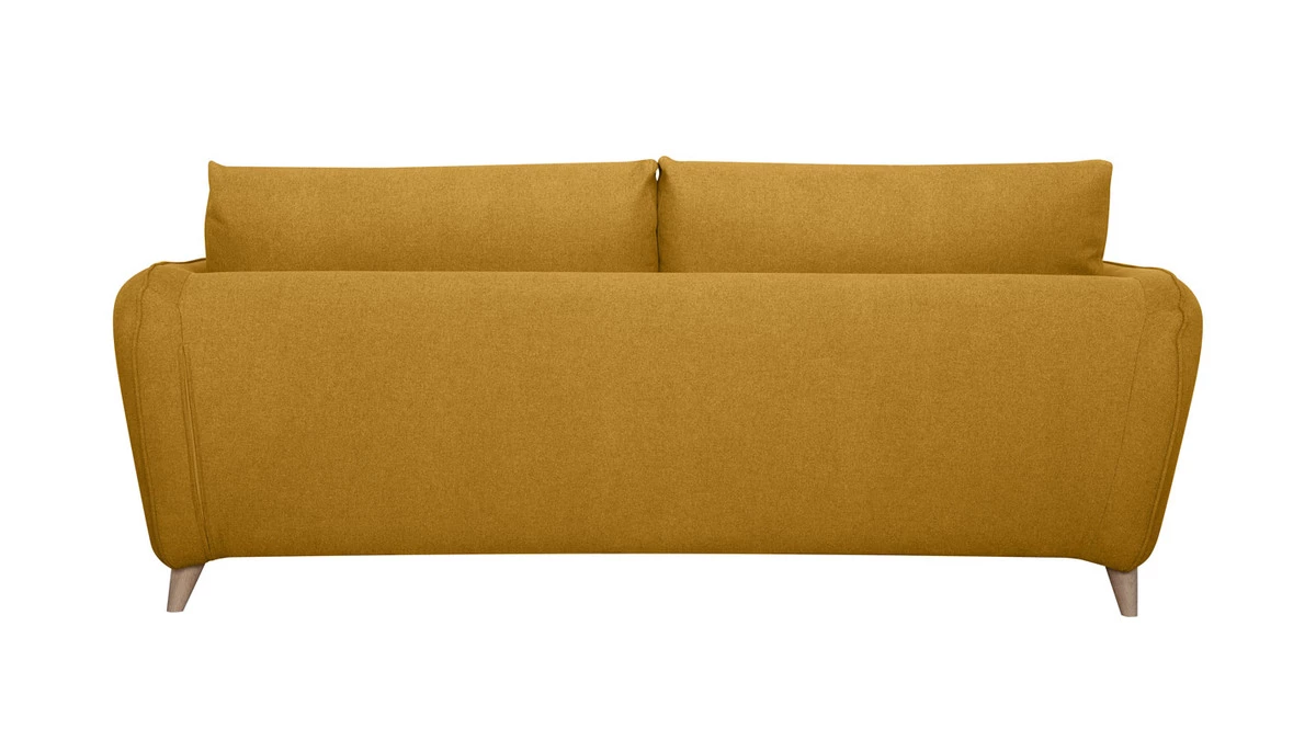 Canapé Convertible Scandinave 3 Places Jaune Cumin Avec Matelas 10 Cm CREEP 7 Canapé Convertible Scandinave 3 Places Jaune Cumin Avec Matelas 10 Cm CREEP – Image 5