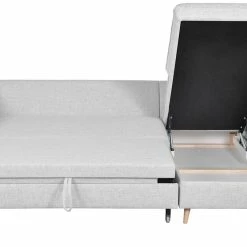 Canapé D'angle Convertible Réversible Avec Coffre 3-4 Places En Tissu Gris Clair Et Bois Clair DRISS 15 Canapé D'angle Convertible Réversible Avec Coffre 3-4 Places En Tissu Gris Clair Et Bois Clair DRISS -Canapé Soldes canape dangle convertible reversible avec coffre 3 4 places en tissu gris clair et bois clair driss 51050 61715a88c9f5c 1200 675