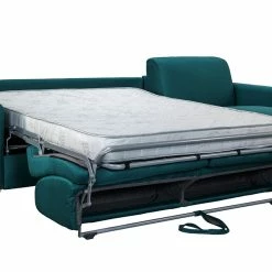Canapé D'angle Convertible Réversible Avec Coffre 4 Places En Tissu Bleu Canard Et Bois Clair GRAHAM -Canapé Soldes canape dangle convertible reversible avec coffre 4 places en tissu bleu canard et bois clair graham 49271 602fdfefa747b 1200 675