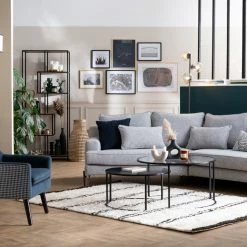 Canapé D'angle Design 5 Places En Tissu Gris Anthracite Et Métal Noir PUCHKINE -Canapé Soldes canape dangle design 5 places en tissu gris anthracite et metal noir puchkine 51810 6228744752258 1200 675