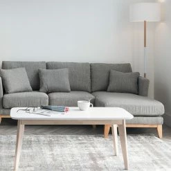 Canapé D'angle Droit Déhoussable 4 Places En Tissu Bleu Canard Et Bois Clair OSLO -Canapé Soldes canape dangle droit dehoussable 4 places en tissu bleu canard et bois clair oslo 41591 61a7a65757ca0 1200 675