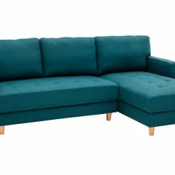 Canapé D'angle Droit Scandinave 3 Places En Tissu Bleu Canard Et Bois Clair CUMBIA -Canapé Soldes canape dangle droit scandinave 3 places en tissu bleu canard et bois clair cumbia 50775 61d6c9a56964c 1200 675