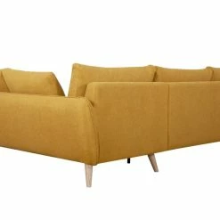 Canapé D'angle Droit Scandinave 5 Places En Tissu Jaune Cumin Et Bois Clair CREEP -Canapé Soldes canape dangle droit scandinave 5 places en tissu jaune cumin et bois clair creep 52010 62977cc2e1469 1200 675