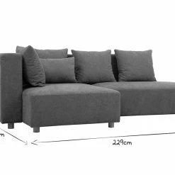 Canapé D'angle Gauche 3 Places En Tissu Effet Velours Gris Et Bois Clair HARLEM -Canapé Soldes canape dangle gauche 3 places en tissu effet velours gris et bois clair harlem 49047 6023a71b96c2a 1200 675