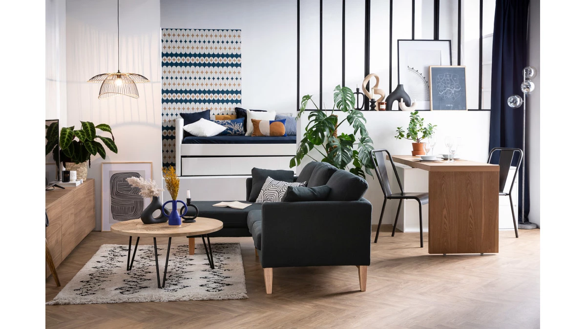 Canapé D'angle Gauche Scandinave En Tissu Gris Clair Déhoussable OSLO 6 Canapé D'angle Gauche Scandinave En Tissu Gris Clair Déhoussable OSLO – Image 4