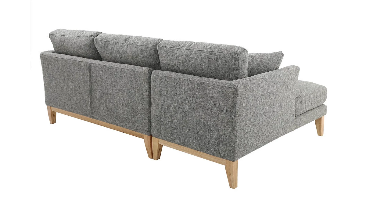 Canapé D'angle Gauche Scandinave En Tissu Gris Clair Déhoussable OSLO 5 Canapé D'angle Gauche Scandinave En Tissu Gris Clair Déhoussable OSLO – Image 3