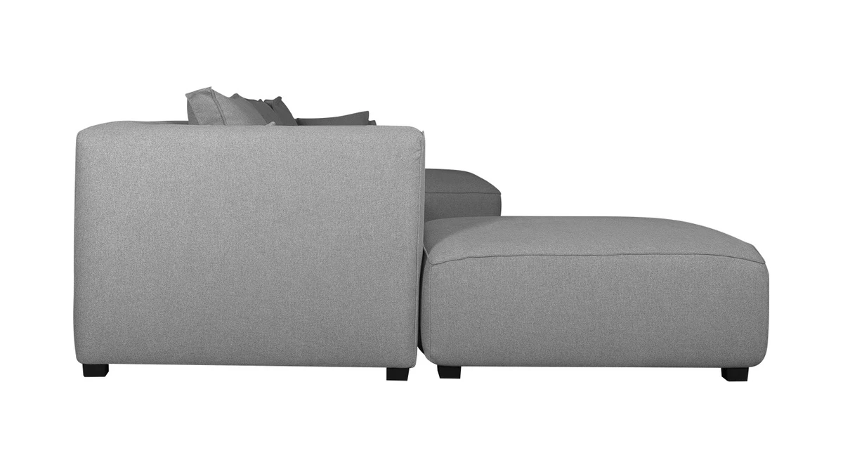 Canapé D'angle Modulable Grand Format 4 éléments Gris Clair PLURIEL 5 Canapé D'angle Modulable Grand Format 4 éléments Gris Clair PLURIEL – Image 3