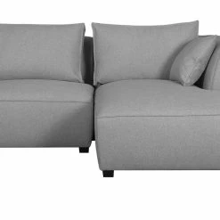 Canapé D'angle Modulable Gris Clair 2 éléments PLURIEL