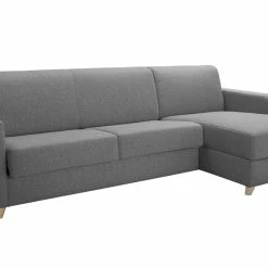 Canapé D'angle Réversible Et Convertible Avec Coffre 4 Places En Tissu Gris Et Bois Clair GRAHAM -Canapé Soldes canape dangle reversible et convertible avec coffre 4 places en tissu gris et bois clair graham 53922 63ee2df46167f 1200 675