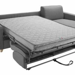 Canapé D'angle Réversible Et Convertible Avec Coffre 4 Places En Tissu Gris Et Bois Clair GRAHAM -Canapé Soldes canape dangle reversible et convertible avec coffre 4 places en tissu gris et bois clair graham 53922 63ee2df88ed1f 1200 675
