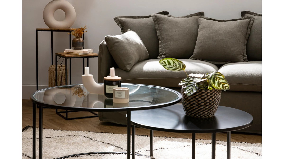 Canapé Déhoussable 3 Places En Lin Coloris Naturel MERLIN 10 Canapé Déhoussable 3 Places En Lin Coloris Naturel MERLIN – Image 8