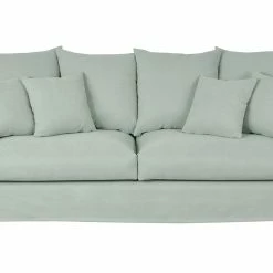 Canapé Déhoussable 3 Places En Tissu Vert Amande FEVER