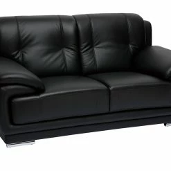 Canapé Soldes -Canapé Soldes canape design 2 places cuir noir et acier chrome tamara 49650 610bb9ce99f48 1200 675