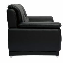 Canapé Design 2 Places Cuir Noir Et Acier Chromé TAMARA -Canapé Soldes canape design 2 places cuir noir et acier chrome tamara 49650 610bb9cfc2d97 1200 675