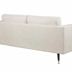 Canapé Design 2 Places En Tissu Beige Chiné Cappucino, Bois Noir Et Métal Doré STING -Canapé Soldes canape design 2 places en tissu beige chine cappucino bois noir et metal dore sting 52267 63d8f19a0da18 1200 675