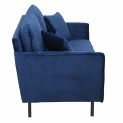 Canapé Design 2 Places En Tissu Velours Bleu Nuit Et Métal Noir BEKA -Canapé Soldes canape design 2 places en tissu velours bleu nuit et metal noir beka 46530 5d7fadcaba534 1200 675