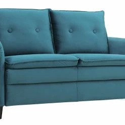 Canapé Design 2 Places En Tissu Velours Pétrole Et Bois Noir CLIFF - Miliboo & Stéphane Plaza -Canapé Soldes canape design 2 places en tissu velours petrole et bois noir cliff miliboo et stephane plaza 46523 5d03b7d8d4158 1200 675