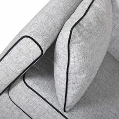 Canapé Design 3 Places En Tissu Gris Chiné Et Velours Noir HARRISON - Miliboo & Stéphane Plaza -Canapé Soldes canape design 3 places en tissu gris chine et velours noir harrison miliboo et stephane plaza 48592 5f635784166da 1200 675