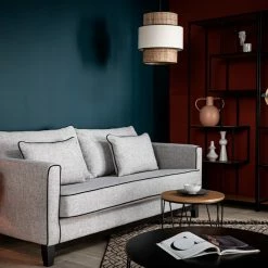 Canapé Design 3 Places En Tissu Gris Chiné Et Velours Noir HARRISON - Miliboo & Stéphane Plaza -Canapé Soldes canape design 3 places en tissu gris chine et velours noir harrison miliboo et stephane plaza 48592 5f7f2e7ed38e6 1200 675