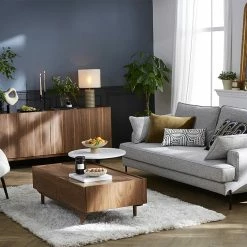 Canapé Design 4 Places En Tissu Gris Chiné Et Métal Noir PUCHKINE -Canapé Soldes canape design 4 places en tissu gris chine et metal noir puchkine 51769 63d0ef2675690 1200 675