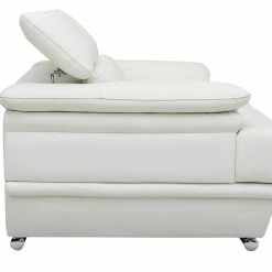 Canapé Design Avec Têtières Ajustables 2 Places Cuir Blanc Et Acier Chromé EWING -Canapé Soldes canape design avec tetieres ajustables 2 places cuir blanc et acier chrome ewing 23223 62fdfd148397e 1200 675