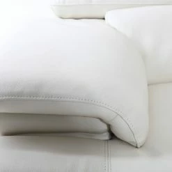 Canapé Design Avec Têtières Ajustables 3 Places Cuir Blanc Et Acier Chromé EWING -Canapé Soldes canape design avec tetieres ajustables 3 places cuir blanc et acier chrome ewing 23224 62fe04bdc50ab 1200 675