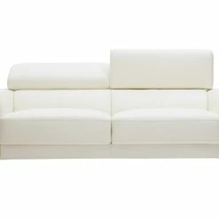 Canapé Soldes -Canapé Soldes canape design avec tetieres ajustables 3 places cuir blanc et acier chrome nevada 23190 61421180318b9 1200 675