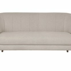 Canapé Scandinave 2-3 Places En Tissu Beige Et Bois Clair ISIS