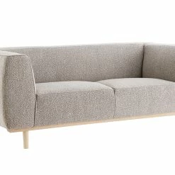 Canapé Scandinave 2-3 Places En Tissu Effet Laine Bouclée Taupe Et Bois Clair MORRIS -Canapé Soldes canape scandinave 2 3 places en tissu effet laine bouclee taupe et bois clair morris 51798 6283930836a2a 1200 675