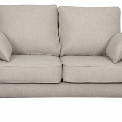 Canapé Scandinave 2 Places En Tissu Beige Et Bois Clair PAPEL