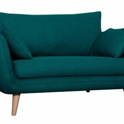 Canapé Scandinave 2 Places En Tissu Bleu Paon Et Bois Clair CREEP -Canapé Soldes canape scandinave 2 places en tissu bleu paon et bois clair creep 51779 6238566f71fe7 1200 675