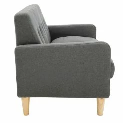 Canapé Scandinave 2 Places En Tissu Gris Foncé Et Bois Clair LUNA -Canapé Soldes canape scandinave 2 places en tissu gris fonce et bois clair luna 50294 618beb33db3fe 1200 675