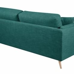 Canapé Scandinave 3 Places En Tissu Bleu Paon Et Bois Clair VOGUE -Canapé Soldes canape scandinave 3 places en tissu bleu paon et bois clair vogue 51994 61fd534a36964 1200 675