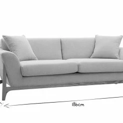 Canapé Scandinave 3 Places En Tissu Effet Velours Texturé Beige Et Bois Clair ASAKO -Canapé Soldes canape scandinave 3 places en tissu effet velours texture beige et bois clair asako 50923 624bf4f50a928 1200 675