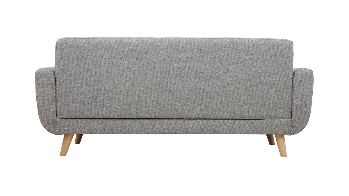 Canapé Scandinave 3 Places En Tissu Gris Clair Et Bois Clair PURE 6 Canapé Scandinave 3 Places En Tissu Gris Clair Et Bois Clair PURE – Image 4