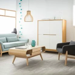 Canapé Scandinave 3 Places En Tissu Vert Lagon Et Bois Clair YOKO -Canapé Soldes canape scandinave 3 places en tissu vert lagon et bois clair yoko 40800 5c136ddc7f627 1200 675