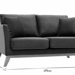 Canapé Scandinave Déhoussable 2 Places En Tissu Effet Velours Kaki Et Bois Clair OSLO -Canapé Soldes canape scandinave dehoussable 2 places en tissu effet velours kaki et bois clair oslo 50297 61409ef6029c3 1200 675