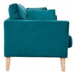 Canapé Scandinave Déhoussable 2 Places En Tissu Velours Bleu Pétrole Et Bois Clair OSLO -Canapé Soldes canape scandinave dehoussable 2 places en tissu velours bleu petrole et bois clair oslo 48092 5efc911b65a53 1200 675