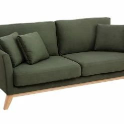 Canapé Scandinave Déhoussable 3 Places En Tissu Effet Velours Kaki Et Bois Clair OSLO - Miliboo & Stéphane Plaza -Canapé Soldes canape scandinave dehoussable 3 places en tissu effet velours kaki et bois clair oslo miliboo et stephane plaza 46721 632084b596583 1200 675