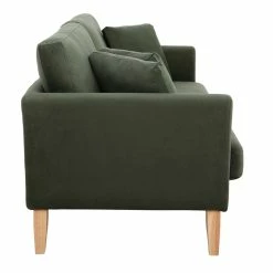 Canapé Scandinave Déhoussable 3 Places En Tissu Effet Velours Kaki Et Bois Clair OSLO - Miliboo & Stéphane Plaza -Canapé Soldes canape scandinave dehoussable 3 places en tissu effet velours kaki et bois clair oslo miliboo et stephane plaza 46721 632084b825f78 1200 675